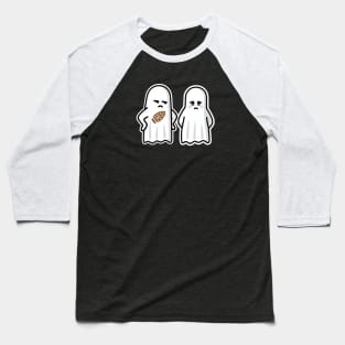 Funny Halloween Ghost comic burn mark iron ironing Baseball T-Shirt